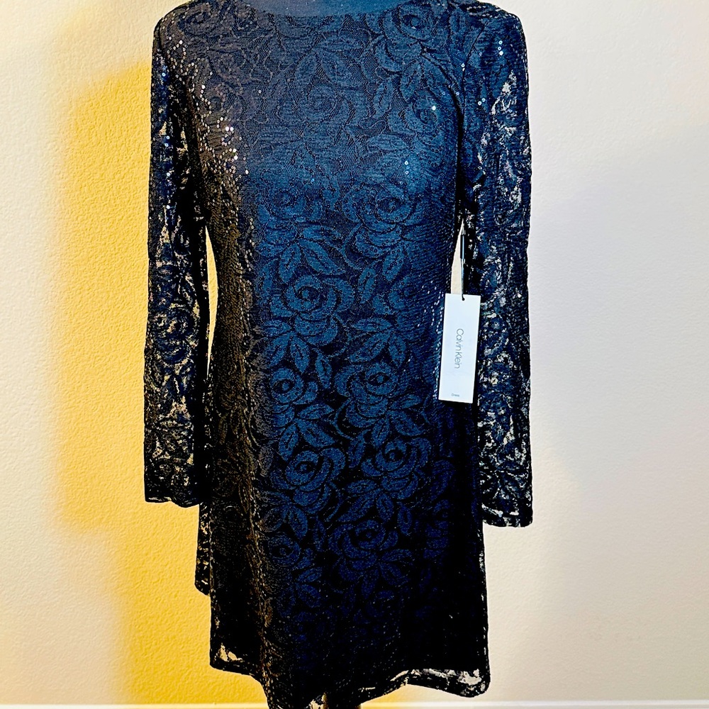 Sparkly Calvin Klein Cocktail Dress.